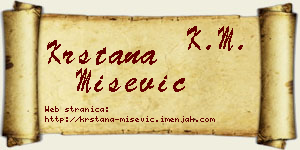 Krstana Mišević vizit kartica